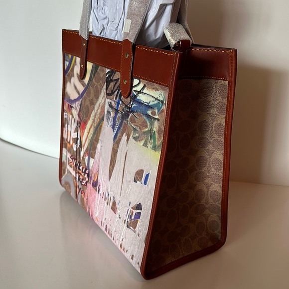 NWT Coach X Mint + Serf Field Tote Signature Canvas Leather Purse handbag - Picture 10 of 13